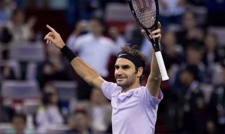 Shanghai 2017 Federer Celebrates