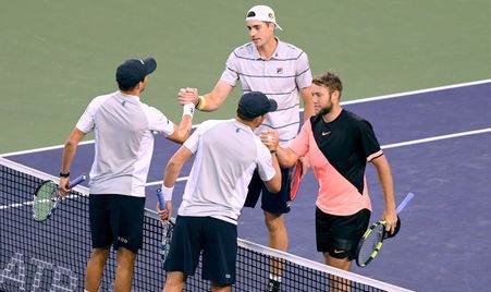 Indian Wells 2018 Final Isner Sock Bryan Bryan