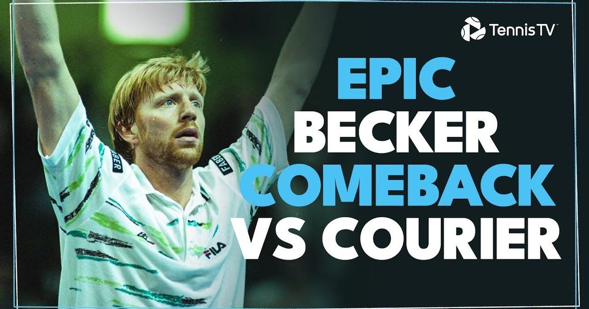 Boris Becker vs Jim Courier - an epic comeback!
