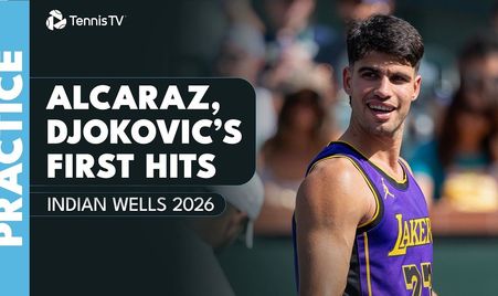 Indian Wells Alcaraz Djokovic Practice